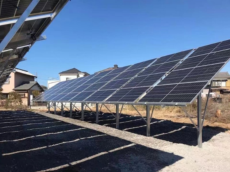 Solar Ground Racking System solar panel fastening system