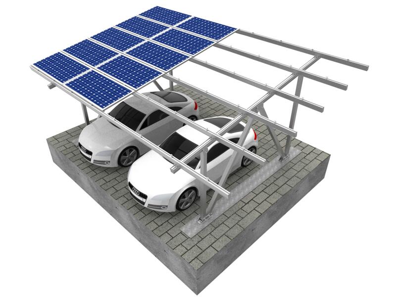 Hệ thống giá đỡ mái che xe bằng nhôm năng lượng mặt trời
